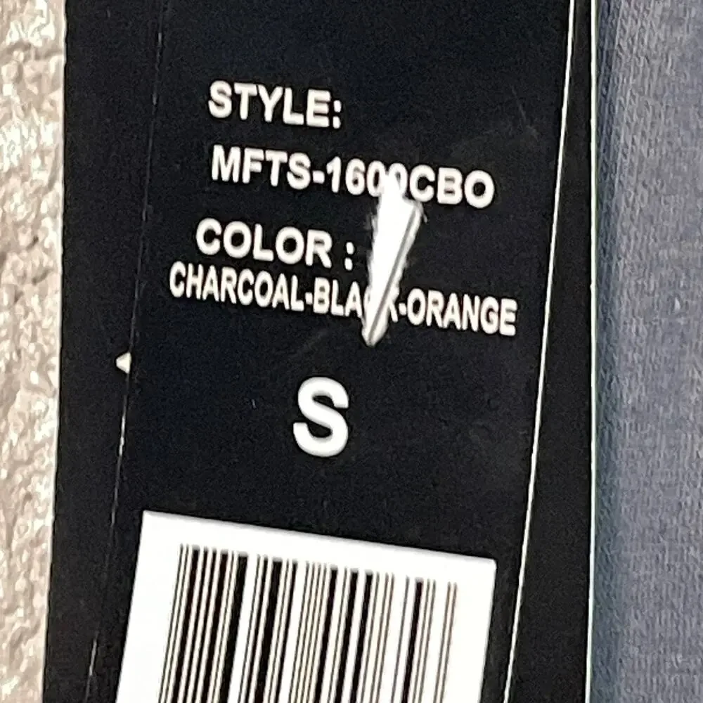 WICKED STITCH French Terry  Side striped mens short Grey, Orange Small